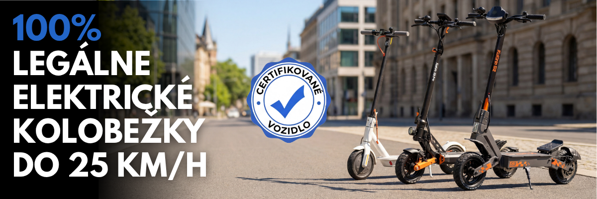 100% legálne elektrické kolobežky do 25 km/h
