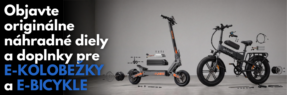 Objavte originálne náhradné diely a doplnky pre e-kolobežky a e-bicykle